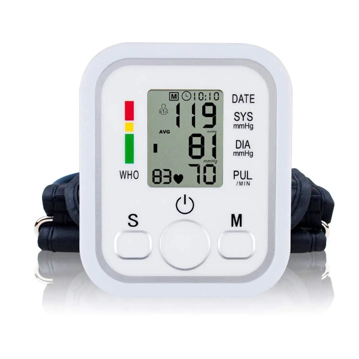 

Blood Pressure Monitor Up Arm Heart Rate Monitor Pulse Meter Tonometer sphygmomanometer Accurate Measuring LCD Display Household