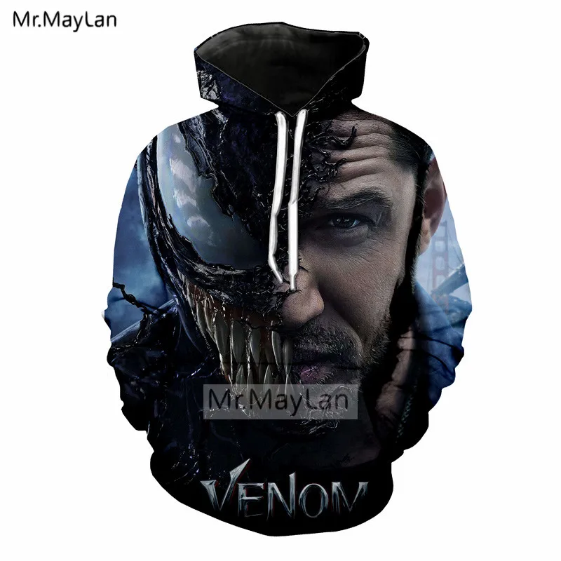 

Cool 3D Print Movie Venom Streetwear Jackets Men/Women Hip Hop Hoodie Thin Sweatshirts Boys Horror Printing Tracksuits Clothes