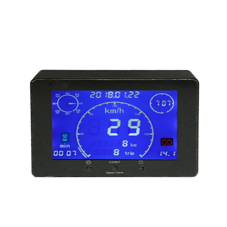 

9-36V Multifunction GPS Signal Speedometer Odometer Voltmeter Gauge Time Hour Meter for Car Truck