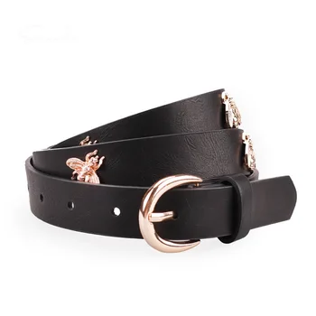 

High Quality Honeybee Belt Men Designer Waist Strap 2018 Fashion Women Luxury Brand Casual Pin Buckle Waistband