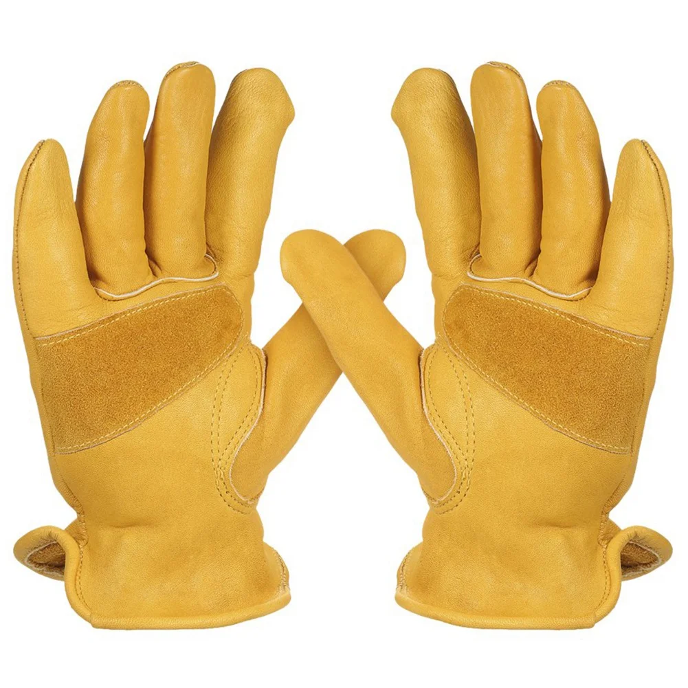 

1 Pair Leather Gloves For Men, Work Gloves For Ladies, Assembly Gloves Safety Gloves For Gardening Gloves