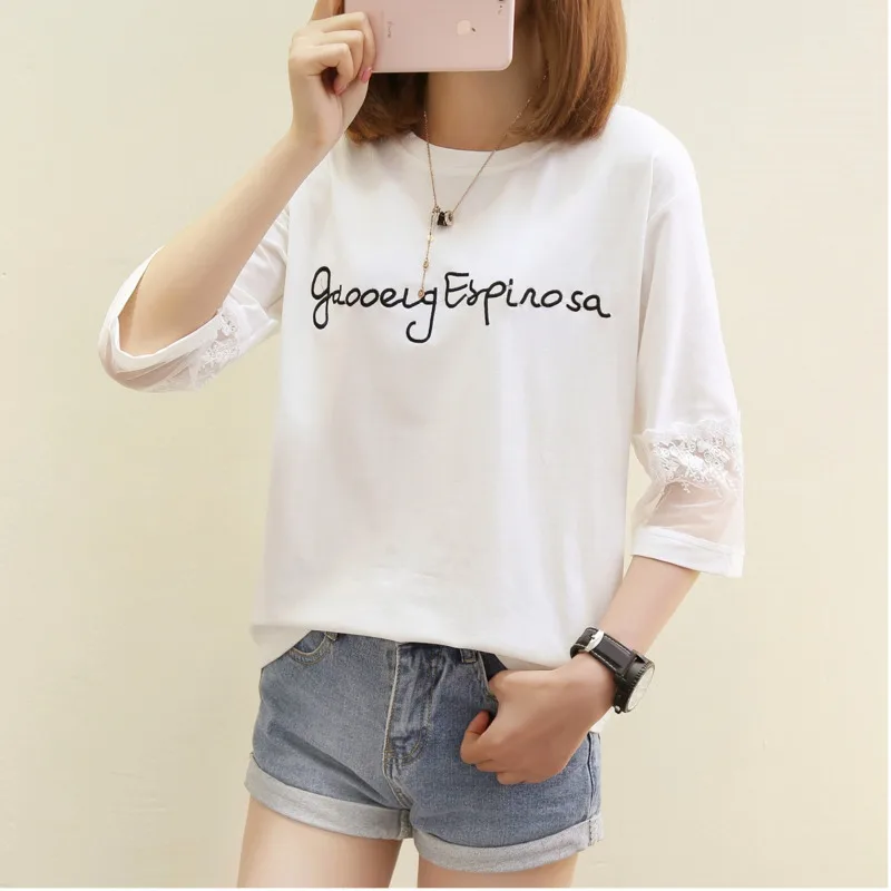 

XUXI Fashion Brand 2019 T-Shirts Print Women T Shirts O-Neck Short Sleeve Summer Tops Tee Trend Style Print Vogue Clothing FZ611