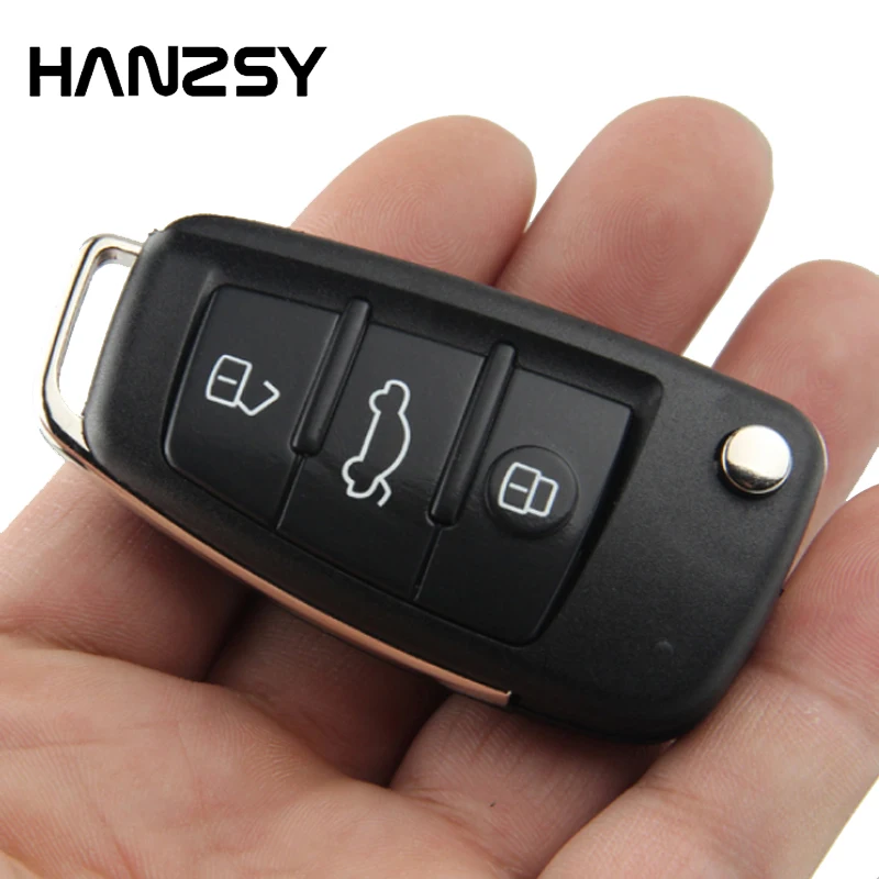 

HANZSY 3 Button For AUDI A6L Q7 A2 A3 A4 A6 A6L A8 TT No Blade/with Blade Folding Flip Remote Car Key cover Shell case