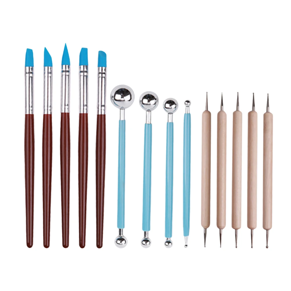 

Pack Of 14 Polymer Clay Tools Durable DIY Multifunction Stylus Dotting Tools Set Dotting Tools Pottery Tools Ceramic Nail Art