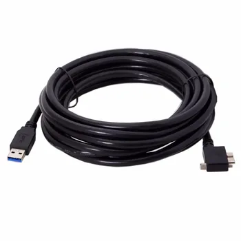 

Zihan 5m 90 Degree Right Angled Micro USB Screw Mount to 3.0 Data Cable for Industrial Camera