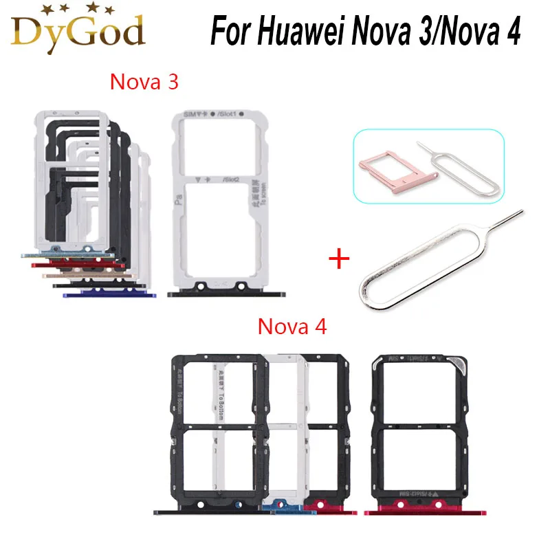 Для Huawei Nova 3 держатель слота для SIM-карты адаптер ремонта аксессуары 4 с