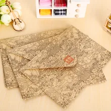 10 шт./партия, винтажные крафт-открытки с конвертом, Обложка для поздравительных открыток, коричневые крафт-конверты, канцелярские принадлежности zakka, школьные принадлежности