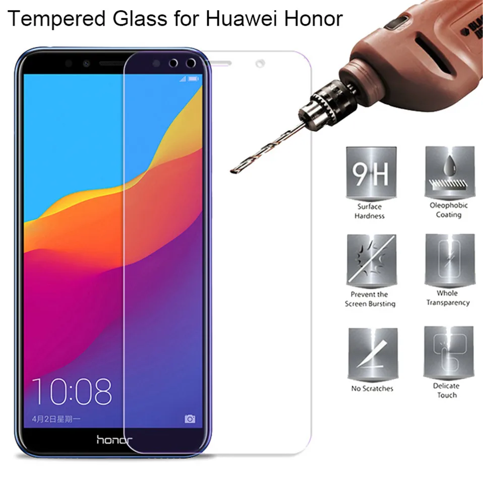 

Glass 9H Tempered Glass For Huawei P smart 2019 Honor 7A 7C Pro 8C Screen Protector On Nova 4 3 3i Y6 Y7 Prime 2018 Protection