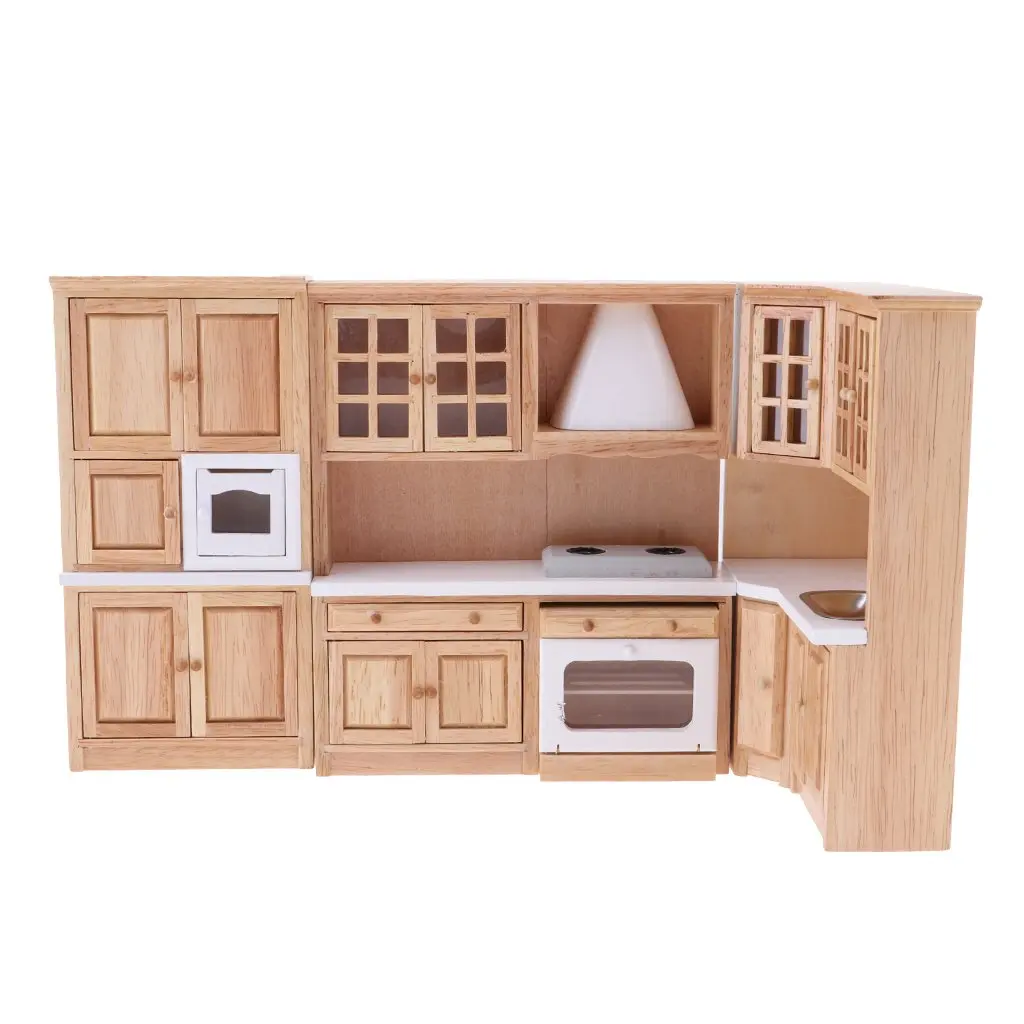 1:12 مقياس دمية خزينة ملابس خشبية مجموعة خزائن المطبخ مصغرة بيت الدمية الاكسسوارات الديكور لعب هدية للأطفال 1:12 مقياس دمية خزينة ملابس خشبية مجموعة خزائن المطبخ مصغرة بيت الدمية الاكسسوارات الديكور لعب هدية للأطفال