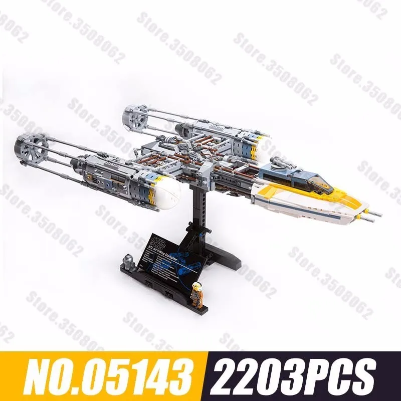 

Happy Spelling 05143 Star Series Y Wing Interstellar Fighter Assembling Insert Building Block Alpinia Small Grain Lepin Blocks
