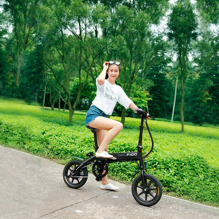 Clearance Fiido D1 Foldable Electric Scooter 2 Wheel Electric Bicycle 36V 250W Dual Brake System Portable Mini Folding Electric Bikes 2