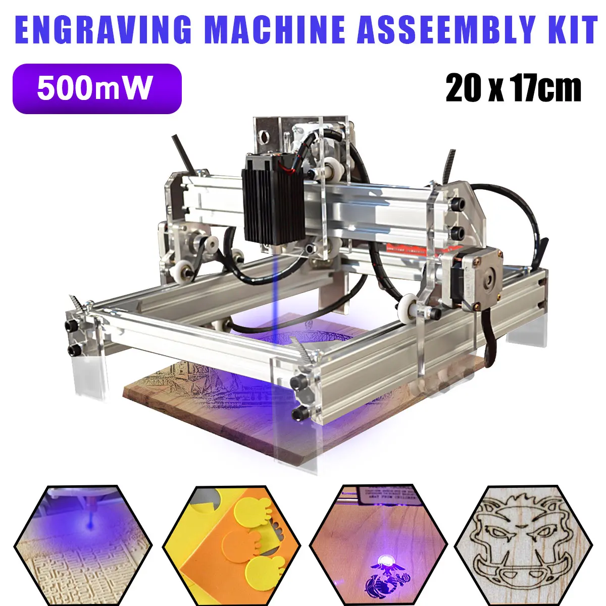 

500mw Desktop Laser Engraving Engraver Cutting Machine DIY Logo Carving Printer