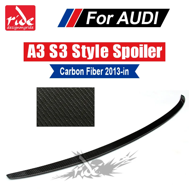 

A3 S3 Style Rear Trunk Spoiler Wing For Audi A3 8V High-quality Carbon Fiber Tail Trunk Lid Boot Lip Wing Auto Car Styling 2013+
