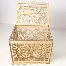 Деревянная Свадебная подарочная коробка деревянная карта деньги свадебное оформление коробки поставки для дня рождения