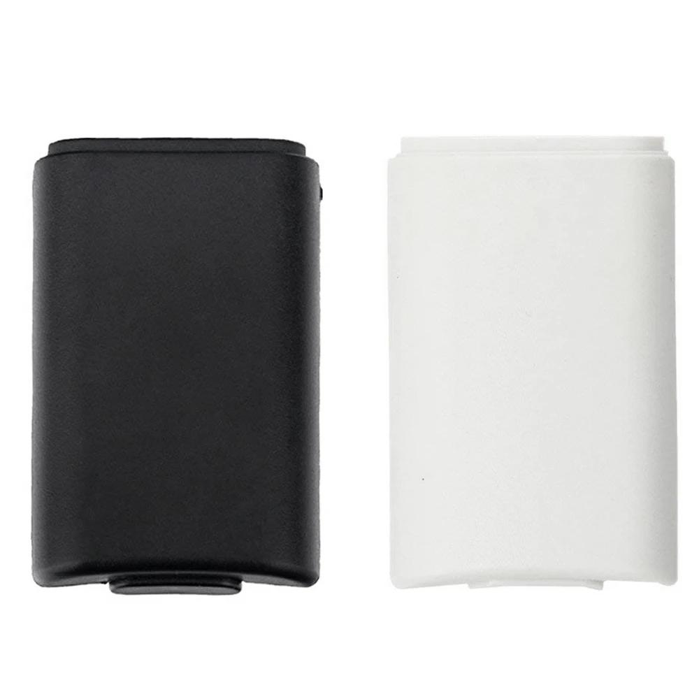 

2 Pack of Black and White Replacement AA Battery Case Back Cover Shell for Xbox 360 Controller