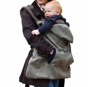 

Flannelette Fashion Popural Convenient Solid Wrap Sling Baby Carrier Windproof Baby Backpack Blanket Carrier Cloak One Size