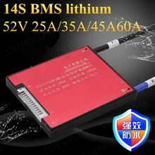 51,8 V литий-ионный аккумулятор Bms 3,7 V 14S 30A 25a 60a BMS с функцией баланса тот же порт зарядки и разряда для 14s 52v пакет
