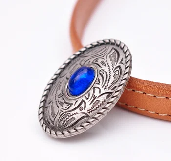 

10 SET Western Oval Crystal Concho DIY Leathercraft Headstall Saddles Tacks Hardware Decor 4 Colors