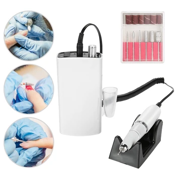 

Rechargeable Electric Nail File Driller Manicure Pedicure Machine Nail Care Tool US Plug