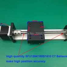 100 мм, эффективная Длина SFU1204 1605 1610 12 мм 16 мм C7 ШВП СГК линейной направляющей раздвижные Slide движения стол+ Nema 23 двигателя