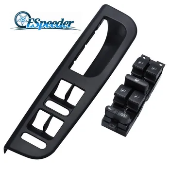 

ESPEEDER Car Interior Parts Black ABS Car Front Left Master Electric Window Control Lifter Switch Button For Volkswagen Golf