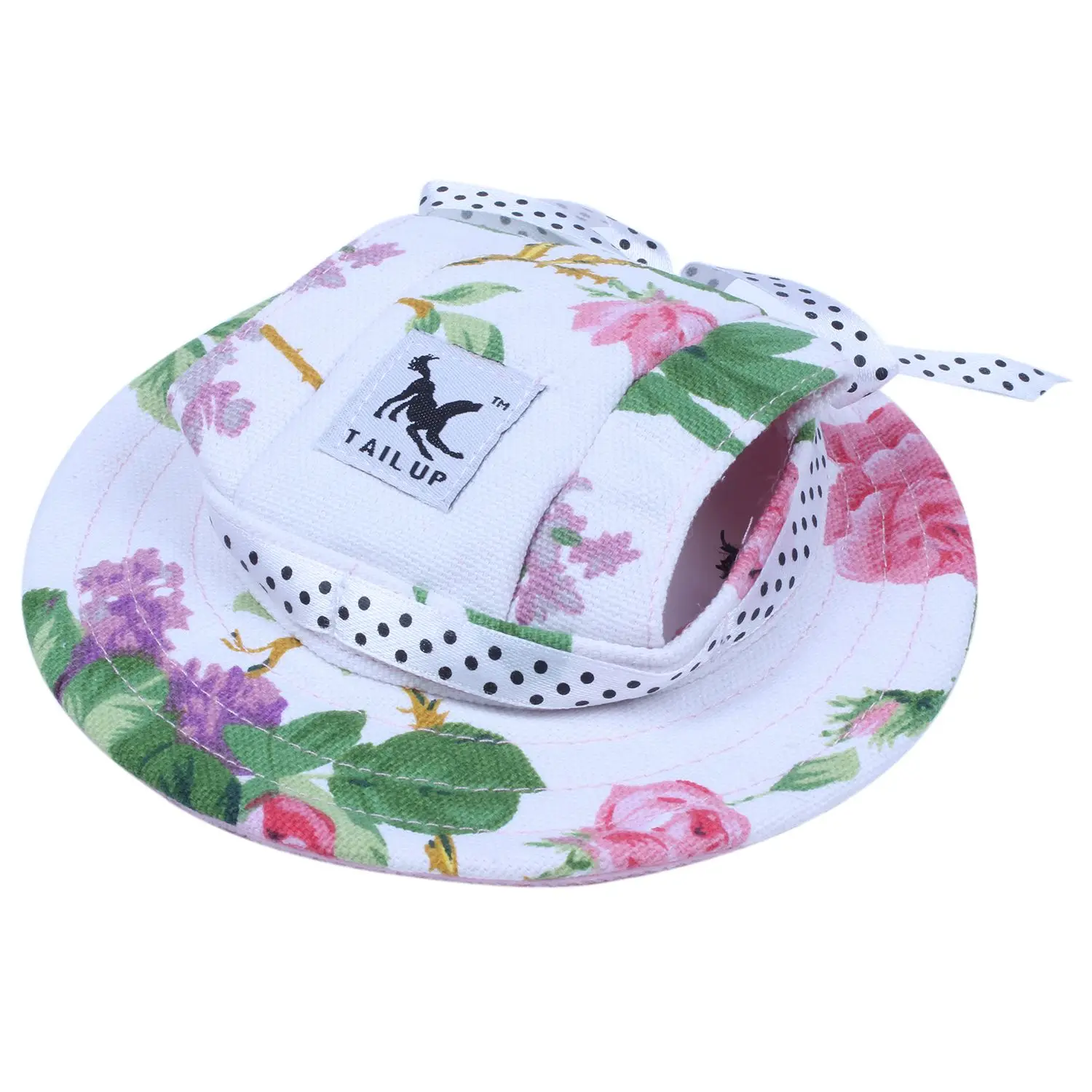 TAILUP 1 розовый цветочный узор полиэстер собака Солнцезащитная шляпа чистая ткань кошка собака пляжная Кепка шапка принцессы M окружность