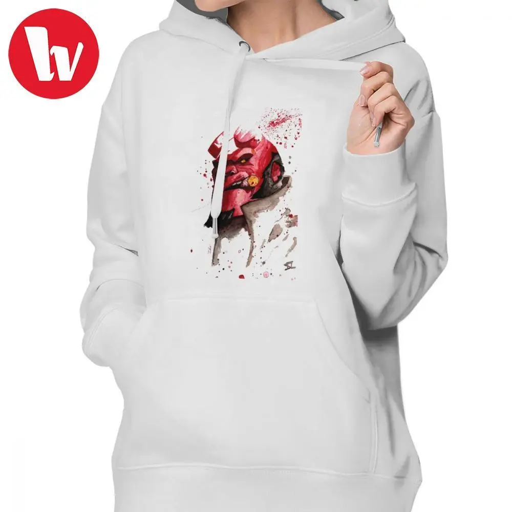 us 18 15 45 off hell boy hoodie hellboy watercolor design comic fanart hoodies street wear graphic hoodies women plus size pullover hoodie in hellboy design