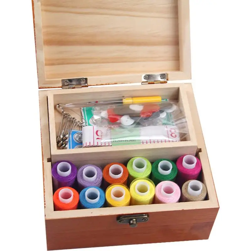 

20 Color Sewing Kit Sewing Needle Thread Storage Box Convenient And Beautiful Organized Wooden Space Saver Durable Fast Delivery