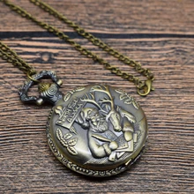 Рождественские часы сатана Клаус Северный полюс Аляска кварцевые двигаться для мужчин t карманные часы с цепочки и ожерелья цепи Рождественский подарок для мужчин/для женщин