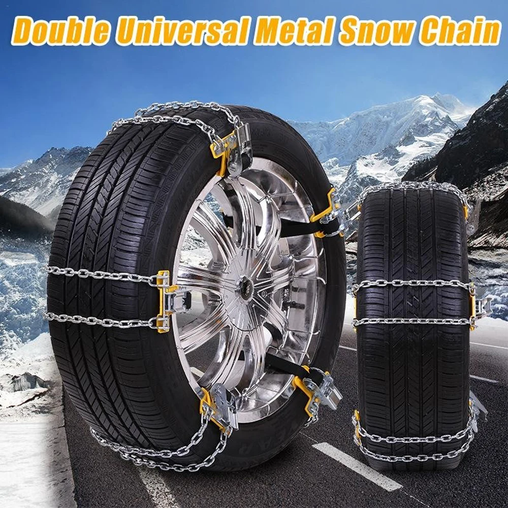 Universal Anti skid Steel Chains Car Skid Belt Snow Mud Sand Tire Clip