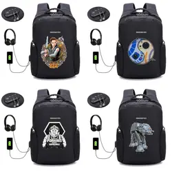 Movie Star рюкзак войны Anti Theft зарядка через Usb ноутбука Бизнес Унисекс Рюкзак водостойкая дорожная сумка 12 стиль