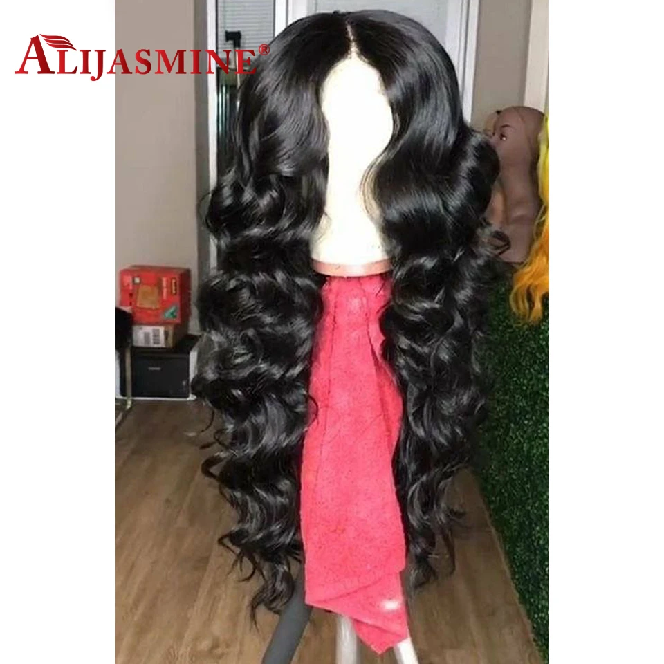 Свободные волнистые парики из натуральных волос на фронте шнурка, предварительно сорванные с волосами младенца, высокая плотность 180 бразильские волосы Remy для женщин