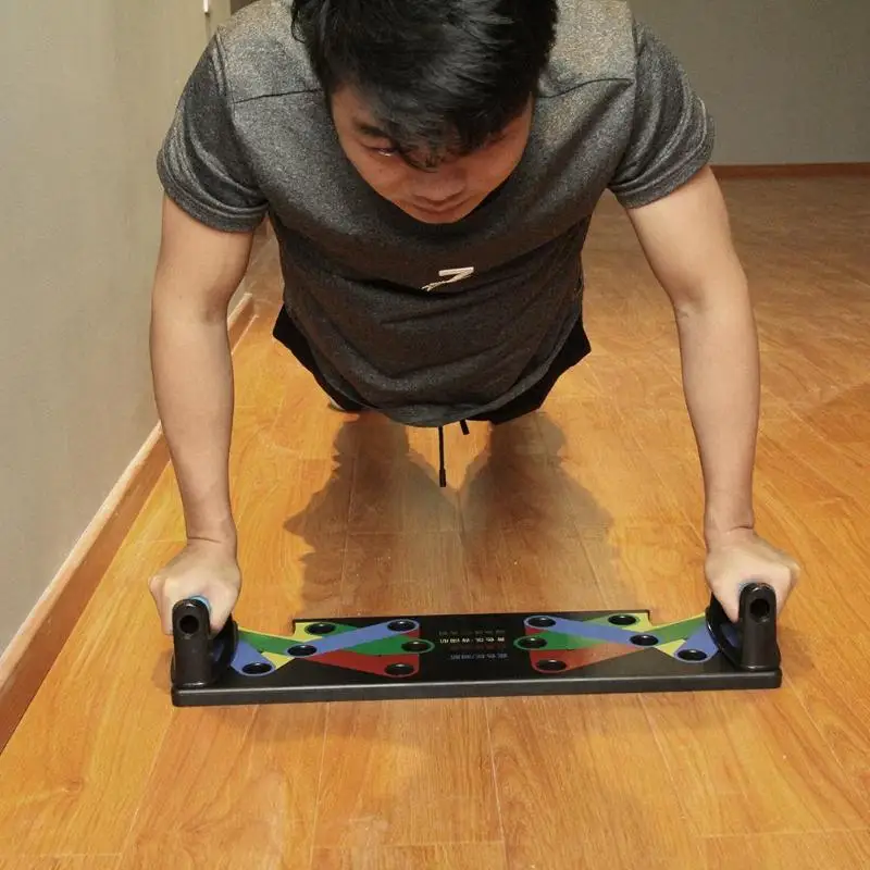 

Push Up Rack Board 9 System Men Women Comprehensive Fitness Exercise Workout Push-up Stands Body Building Training Gym