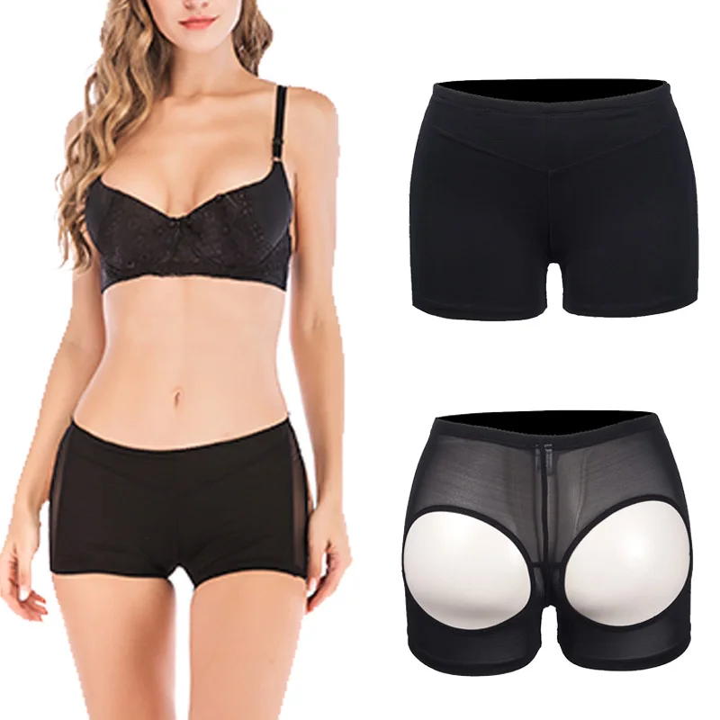 Women Underwear Brief Woman Body Shaper Butt Lifter Trainer Lift Butt Hip  Enhancer Panty BK L 