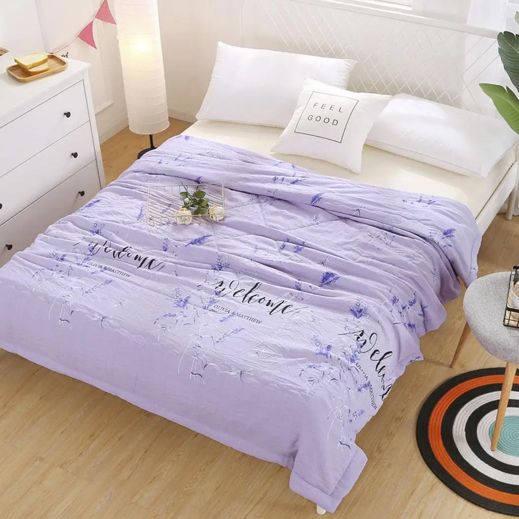 

3PCS Home Textile Print Bed Quilt Pillowcase Soft Modern Style Double Rectangle Pillowcase) Bedding Set