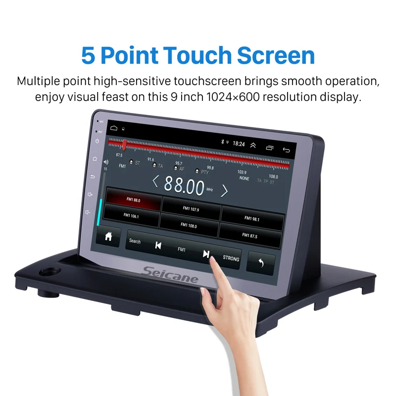 Top Seicane 9" 2GB RAM Car GPS Multimedia Player Android 8.1 for Volvo XC90 2004 2005 2006  2007-2014 support WIFI SWC Mirror link 2