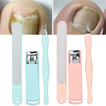 3 шт. машинка для стрижки ногтей из нержавеющей стали+ вилка мертвой кожи+ маникюрная пилочка для ногтей инструмент для педикюра