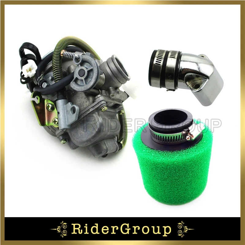 PD24 Карбюратор Carb Впускной трубопровод Воздухоочиститель для GY6 125cc 150cc ATV Go