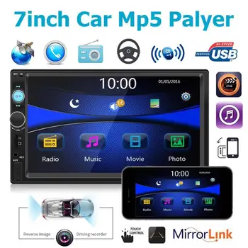 

2Din 7" USB TF HD GPS Navigation Bluetooth FM Radio MP3 Audio Video Player Reversing Image Display Car Stereo MP5 Player