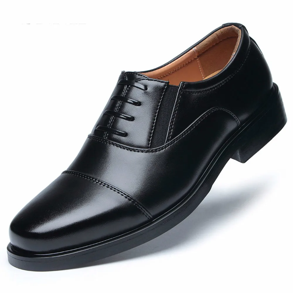 

Men's Dress Mens Formal Shoes Square Toe Gentlemen Leather Shoes Trendy Business Style Slip On Fashion Men Shoes
