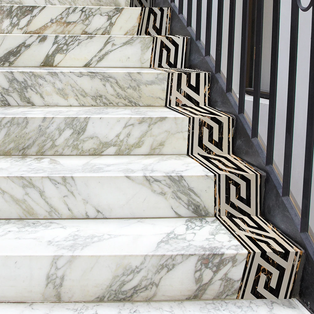 

HXM Self-adhesive Border Wall Stickers Stripe Tile Stickers DIY Waterproof Wall Stickers For Kitchen Bathroom Home Decoration