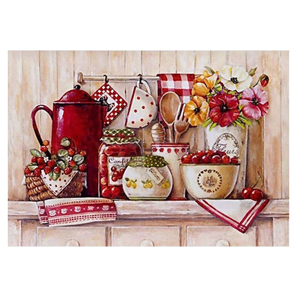 

5D DIY Diamond Painting Kits Full Round Drill Diamond Painting Waterproof Arts Craft Kitchen Living Room Wall Decoration