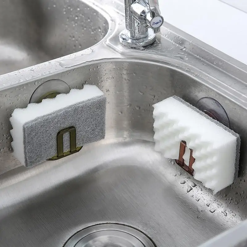

Suction Cup Sink Drain Rack Sponge Storage Holder Kitchen Bathroom Sink Soap Rack Drain Rack Home Supplies Sponge Storage Rack