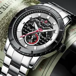 Новый NAVIFORCE часы бренд для мужчин спортивные часы водостойкий полный сталь мужские кварцевые часы для мужчин s Военная Униформа наручные