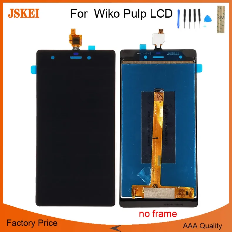 

For Wiko Pulp 4G Display LCD Screen Touch Digitizer Assembly with Frame Bezel Replacement For Wiko Pulp 4G High Quality