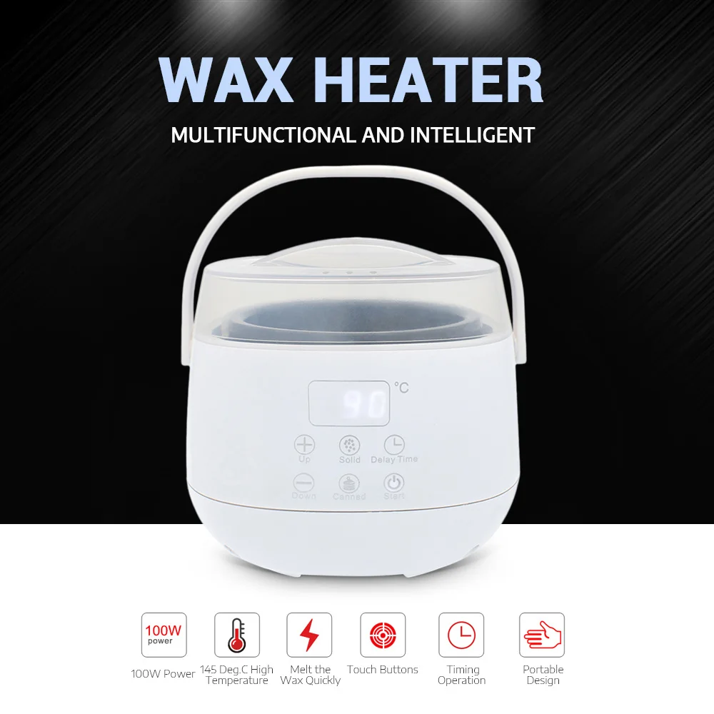 

Touch LED Screen Wax Heater Machine Epilator Timing Paraffin Wax Heater Hands Feet Waxing Depilatory Smart Hair Removal Tool