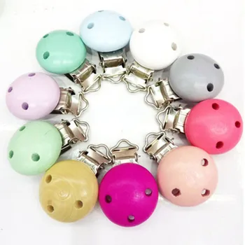 

Pacifier Clip Baby Wooden Teether teething Accessories DIY Bead Tool Clip Nipple Clasps Baby Clasps Holder
