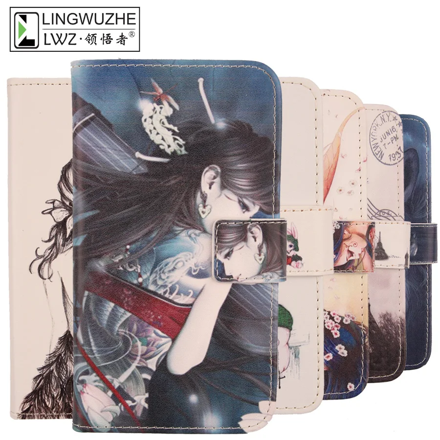 

For Konrow City Case 4 inch Leather Flip With Card Packet Bags Cell Phone Case For Konrow City Coque