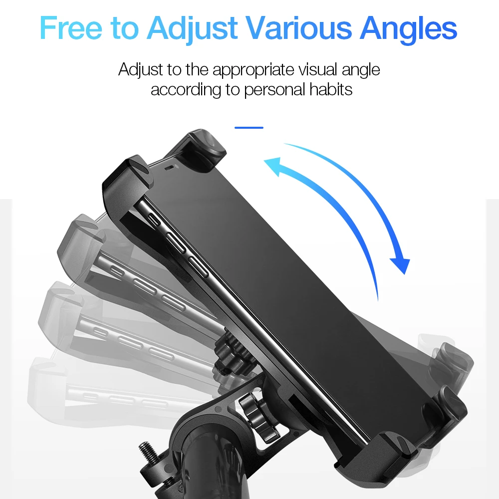 KISSCASE 360 Rotation Bike Halter für Telefon Einstellbar Fahrrad GPS Telefon Halter für iPhone Hua
