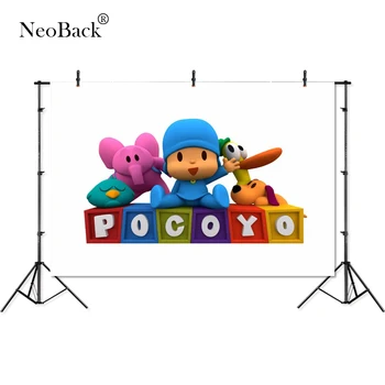 

Thin Vinyl Pocoyo Elly Loula Pato children kids newborn baby Photography Backgrounds professional indoor studio Photo Backdrops